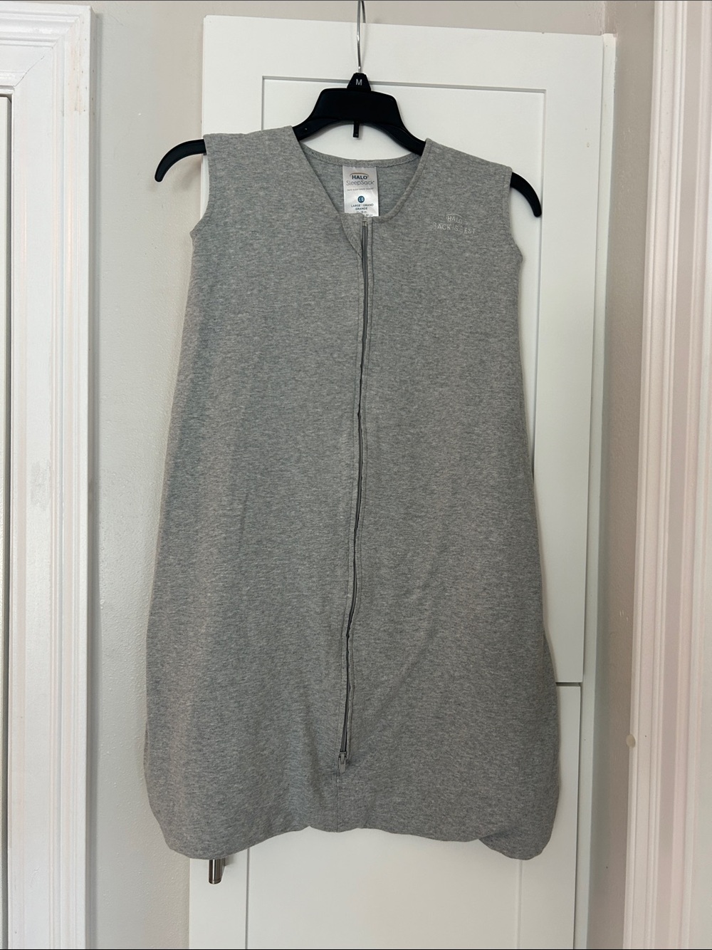 Halo Light Gray Sleeveless Zip-Front Sleep Sack